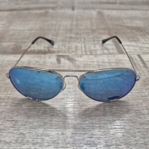 Privé Revaux The Commando C20 Polarized Aviator Sunglasses Blue Mirror Lens